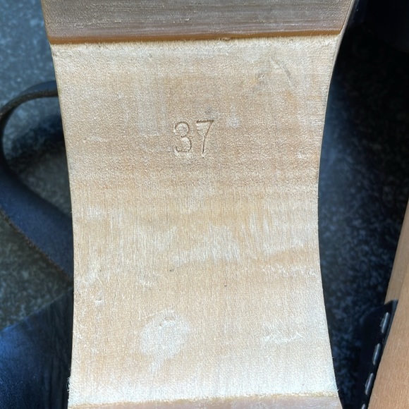 Swedish Hasbeens Black Sandals size 37 - Picture 4 of 13